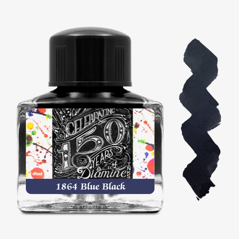 Diamine Inks Diamine 150th Anniversary Ink Bottle 40ml - 1864 Blue Black