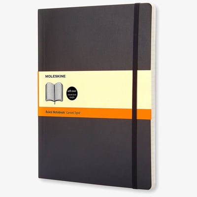 Moleskine Classic Soft Cover Extra Large Notebook - Ruled - Assorted