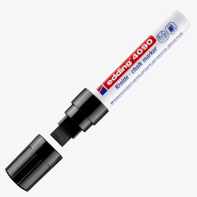 Edding 4090 Chalk Marker - Chisel Tip - Black