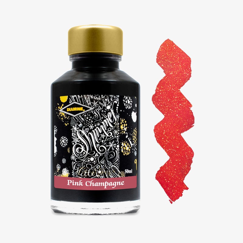 Diamine Inks Diamine Shimmering Ink Bottle 50ml - Pink Champagne