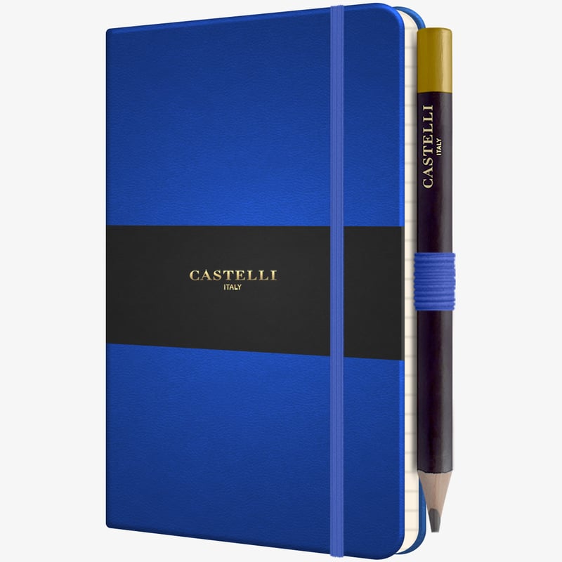 Castelli Castelli Tucson Hardback Pocket Notebook - Ruled - French Blue