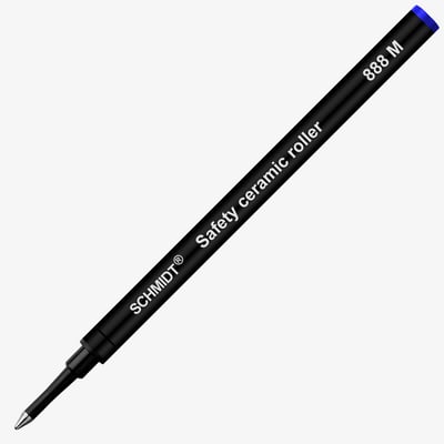 Schmidt L888 Plastic Ceramic Rollerball Refill - Medium - Blue