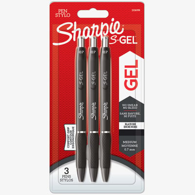 Sharpie Sharpie S Gel Pens - Black (Blister of 3)