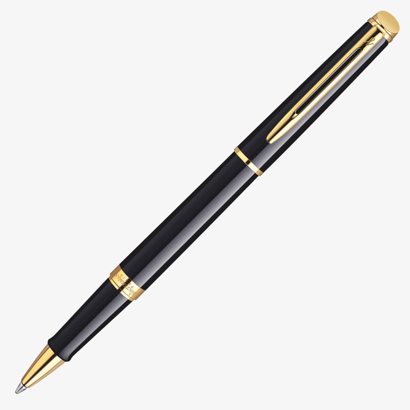 Waterman Waterman Hemisphere Rollerball Pen - Gloss Black Gold Trim