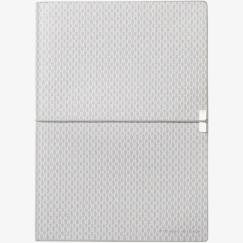 Hugo Boss Storyline A5 Notepad - Epitome Light Grey