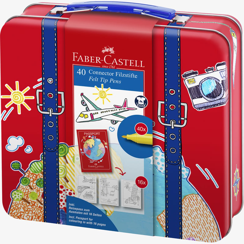 Faber-Castell Faber-Castell Connector Felt-Tip Pen - Suitcase