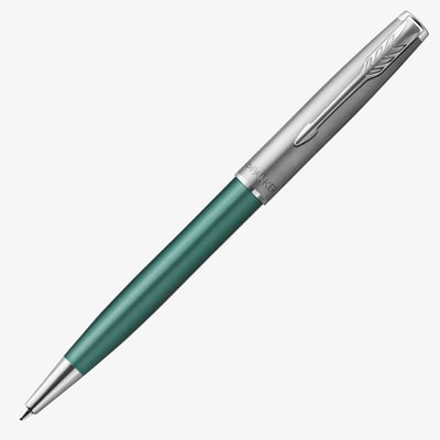 Parker Sonnet Essentials Ballpoint Pen - Matte Green & Sandblasted Steel