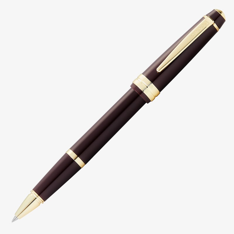 Cross Cross Bailey Light Rollerball Pen - Burgundy Resin with Gold Plated Trim