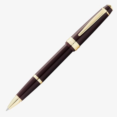 Cross Bailey Light Rollerball Pen - Burgundy Resin with Gold Plated Trim