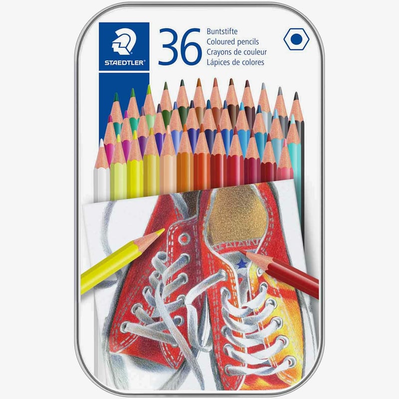 Staedtler Staedtler Design Journey Colouring Pencils - Assorted Colours (Tin of 36)