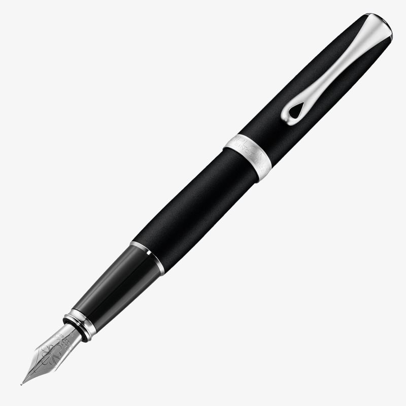Diplomat Diplomat Excellence A2 Fountain Pen - Lapis Black Matte Chrome