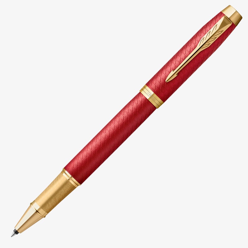 Parker Parker IM Premium Rollerball Pen - Matte Red Gold Trim