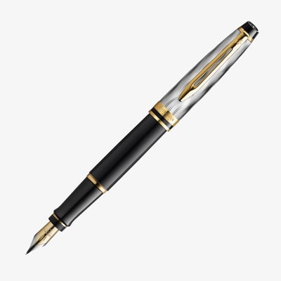Waterman Expert Reflections of Paris Fountain Pen - Deluxe Black