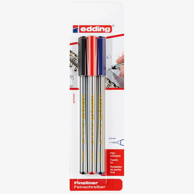 Edding Edding 89 Office Liners - Assorted Colours (Blister of 3)