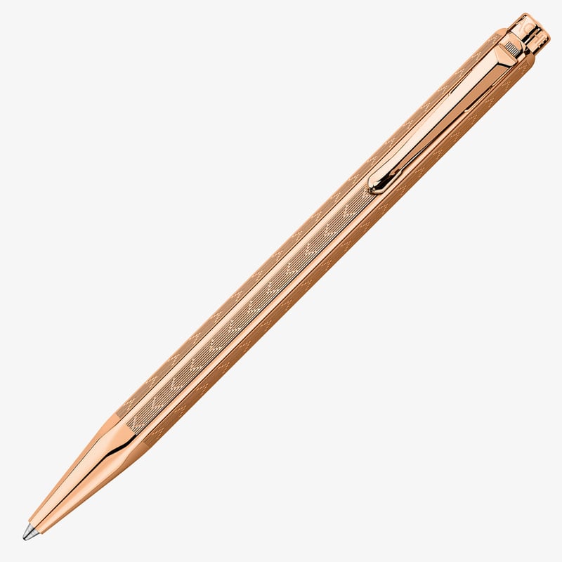 Caran d'Ache Caran d'Ache Ecridor Ballpoint Pen - 'Chevron' Rose-Gilded