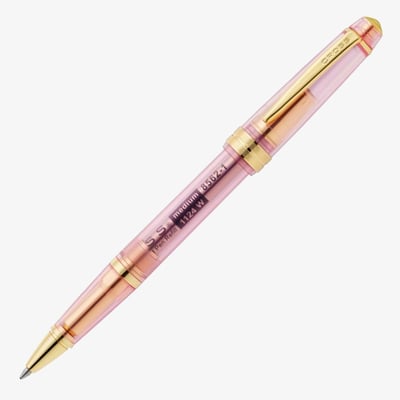 Cross Bailey Light Ballpoint Pen - Translucent Pink Sapphire Resin with Gold Trim