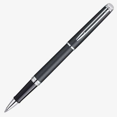 Waterman Hemisphere Rollerball Pen - Matte Black Chrome Trim