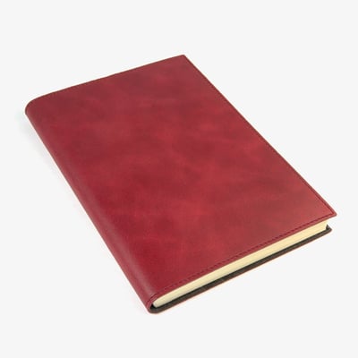 Papuro Capri Leather Journal - Red - Large
