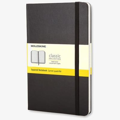 Moleskine Classic Hardback Large Notebook - Squared - Assorted