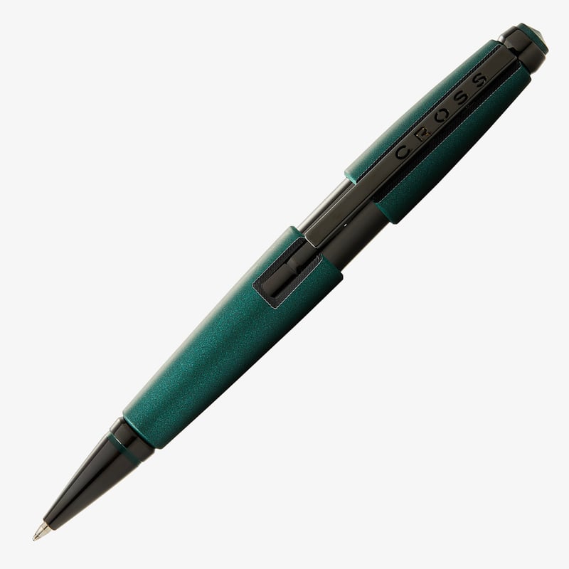 Cross Cross Edge Rollerball Pen - Matte Green Lacquer PVD Trim