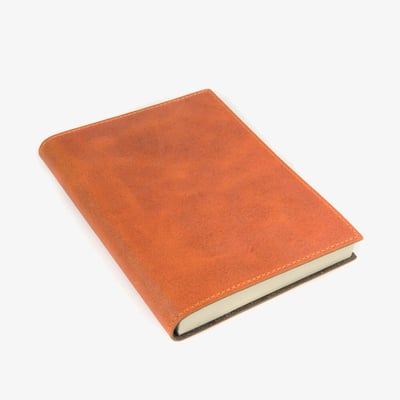 Papuro Capri Leather Journal - Orange - Medium