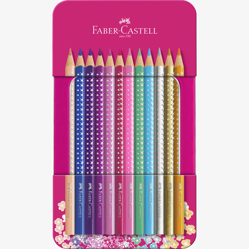 Faber-Castell Faber-Castell Sparkle Colour Pencil - Tin of 12