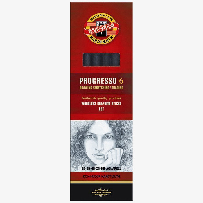 Koh-I-Noor Koh-I-Noor 8915 Woodless Graphite Pencils - Assorted Gradations (Pack of 6)