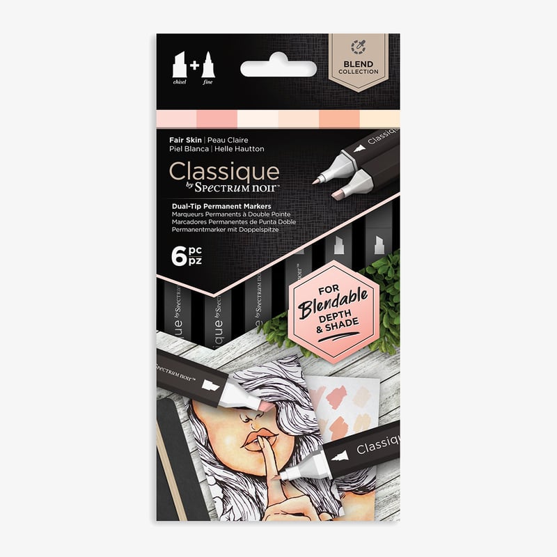 Spectrum Noir Spectrum Noir Classique Markers - Fair Skintones (Pack Of 6)