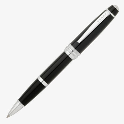 Cross Bailey Rollerball Pen - Black Lacquer Chrome Trim