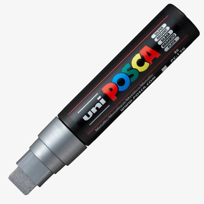 POSCA PC-17K Extra Broad Chisel Tip Marker Pen - Silver