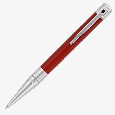 S.T. Dupont D-Initial Ballpoint Pen - Red & Chrome