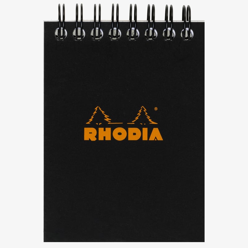 Rhodia Rhodia Classic Wirebound Notepad - Small - Black - Squared