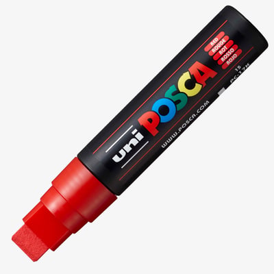 POSCA PC-17K Extra Broad Chisel Tip Marker Pen - Red
