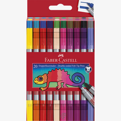 Faber-Castell Double Fibre-Tip Pen Set - Pack of 20