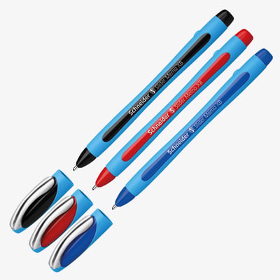 Schneider Schneider Slider Memo Ballpoint Pens - Assorted Colours (Pack of 3)