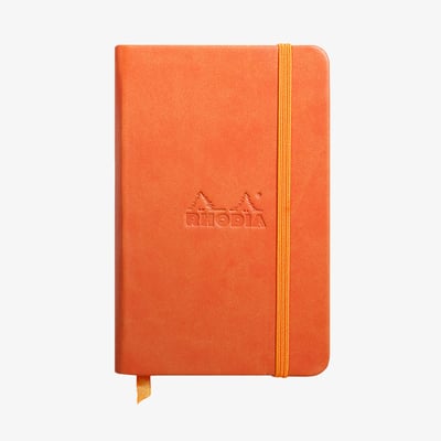 Rhodia Hardcover Notebook - Small - Tangerine - Plain