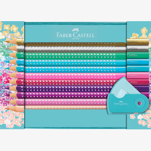 Faber-Castell Sparkle Colour Pencil Gift Set - Pack of 20 + Sharpener
