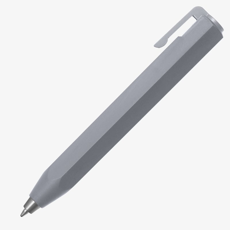 Wörther Worther Shorty Ballpoint Pen - Aluminium (in Black Leather Case)