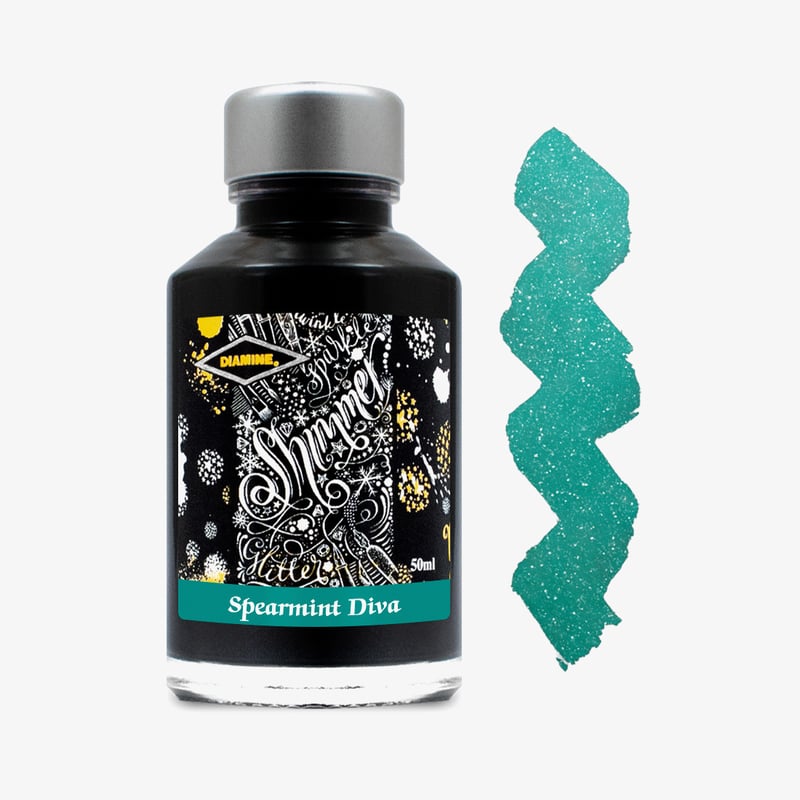 Diamine Inks Diamine Shimmering Ink Bottle 50ml - Spearmint Diva