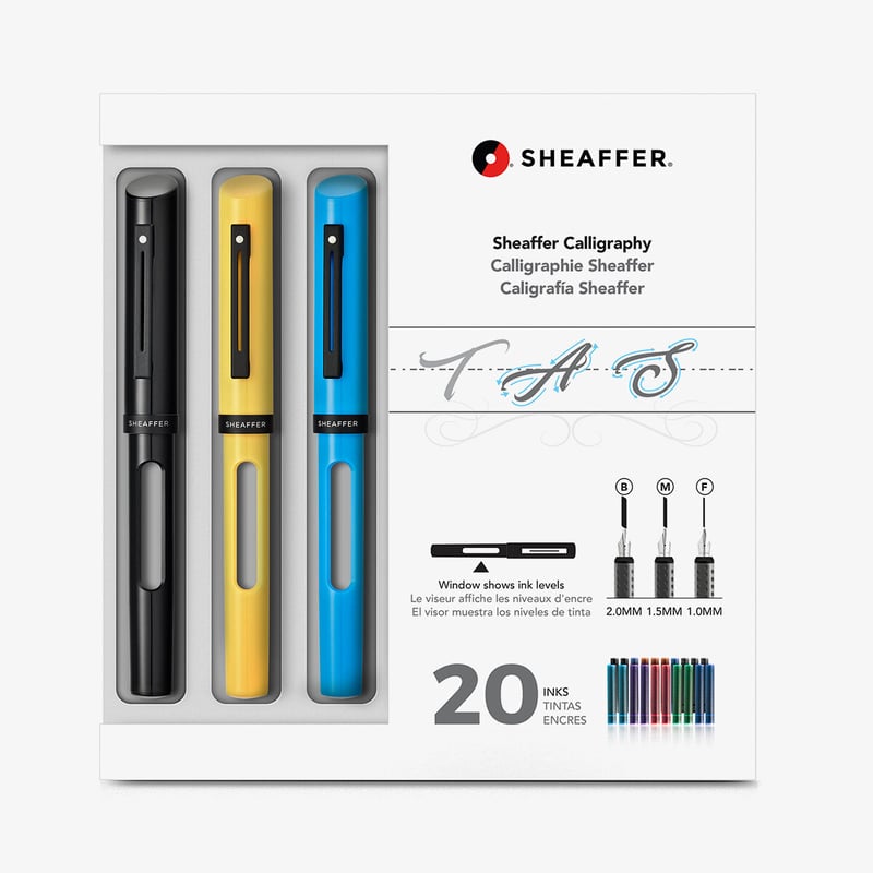 Sheaffer Sheaffer Maxi Calligraphy Kit - Black, Yellow & Blue