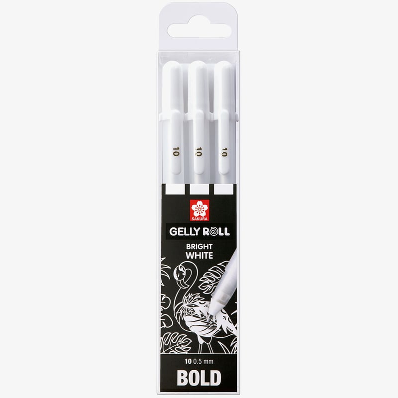 Sakura Sakura Gelly Roll Basic Gel Pens - 1.0mm - White Set (Pack of 3)