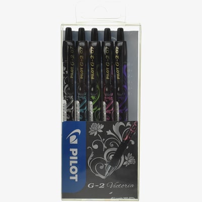Pilot G-207 Victoria Rollerball Pen - Assorted (Pack of 5)