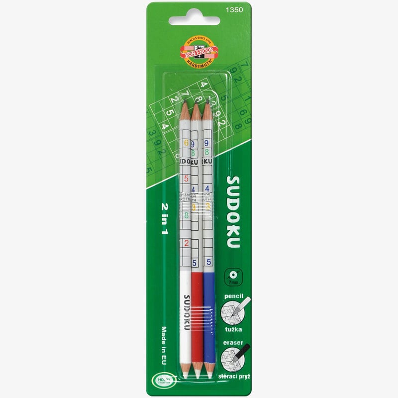 Koh-I-Noor Koh-I-Noor Sudoku Pencil with Eraser - 2B (Pack of 3)
