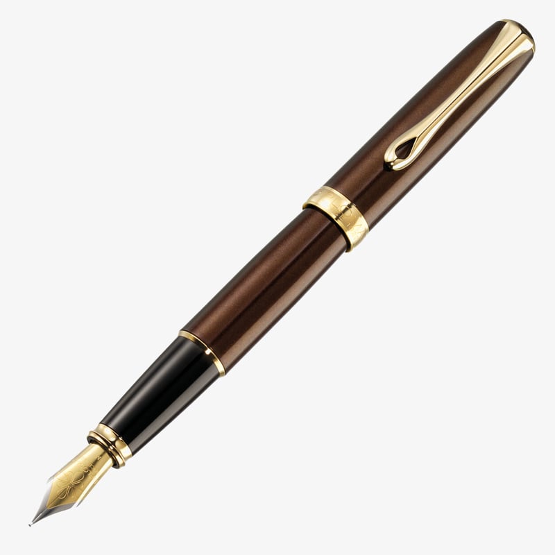 Diplomat Diplomat Excellence A2 Fountain Pen - Marrakesh Brown Gold Trim