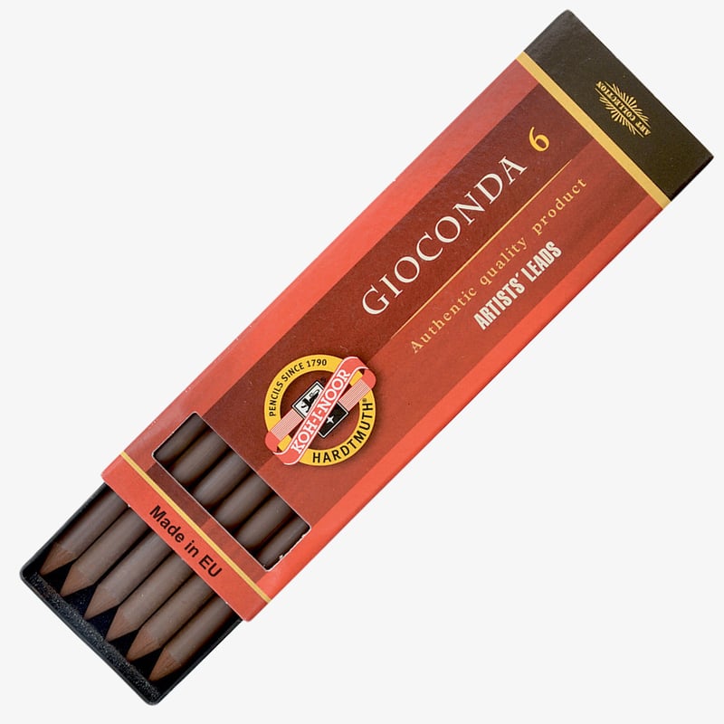 Koh-I-Noor Koh-I-Noor 4377 Drawing Chalks - 5.6mm x 120mm - Sepia Light Brown