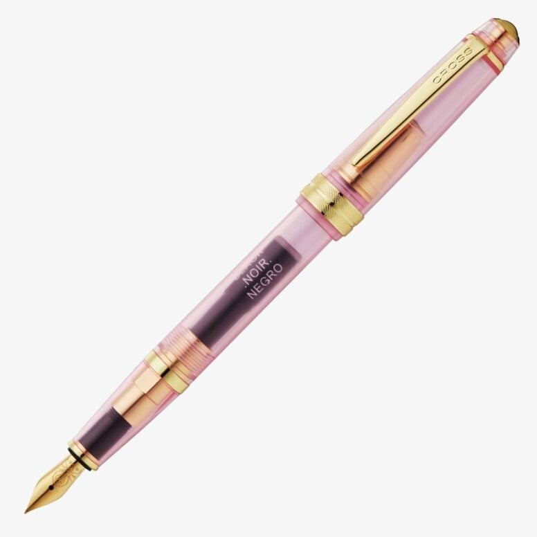Cross Cross Bailey Light Fountain Pen - Translucent Pink Sapphire Resin with Gold Trim (Extra Fine)