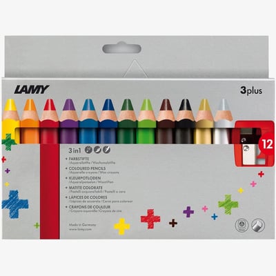 Lamy Lamy 3plus Colouring Pencils - Assorted Colours (Pack of 12)