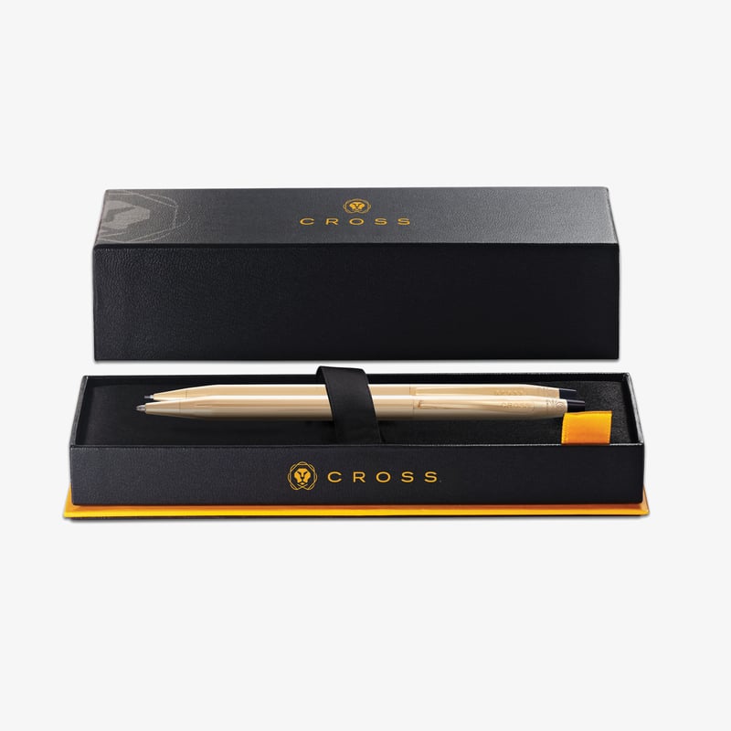 Cross Cross Classic Century Ballpoint Pen & Pencil Set - 23KT Gold Plated