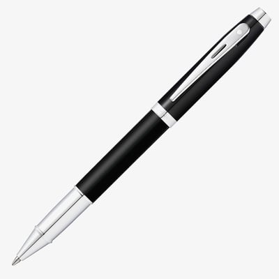 Sheaffer 100 Rollerball Pen - Matte Black Chrome Trim