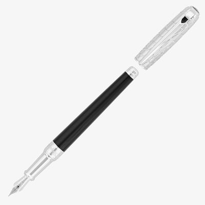 S.T. Dupont Line-D Medium Fountain Pen - Dandy Black Duotone